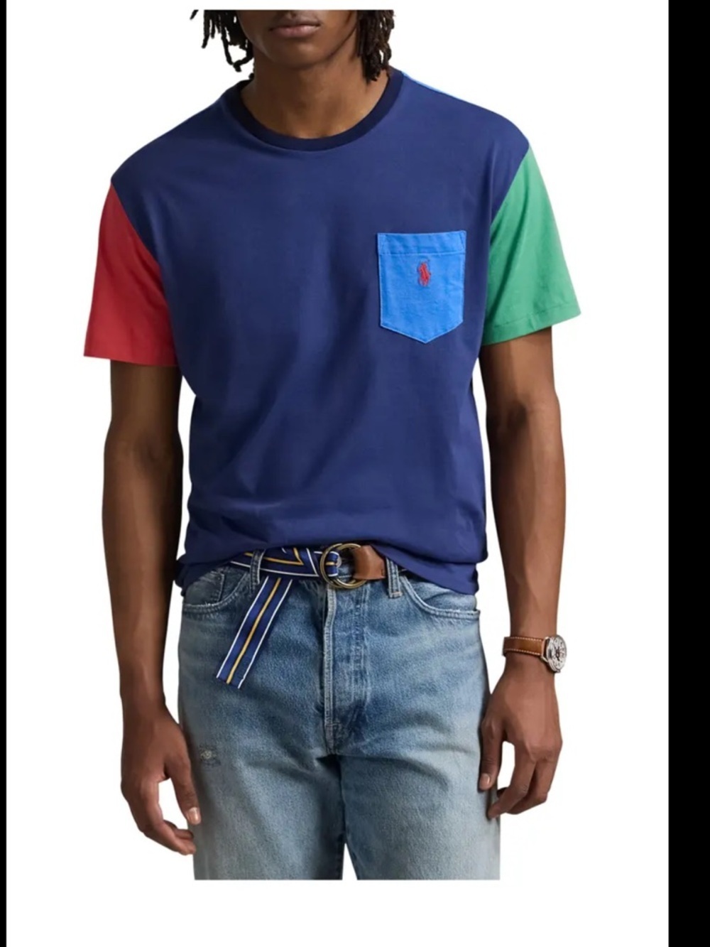 Polo ralph lauren big and tall colorblock t-shirt mens 4x